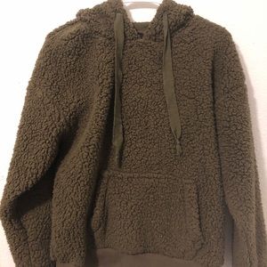 Green fleece oversized